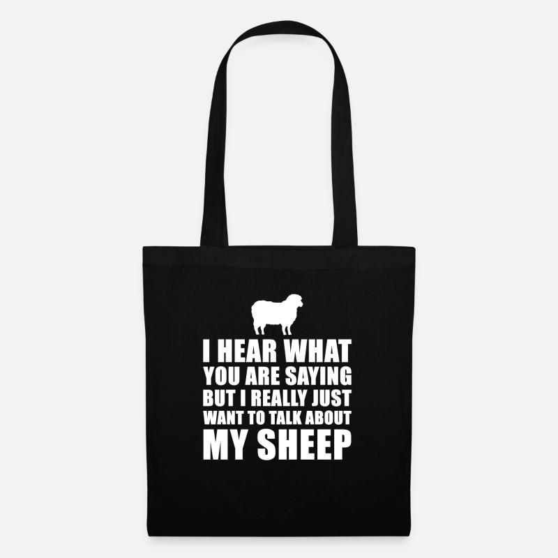 Funny Sheep Gift Idea - Tote Bag - black