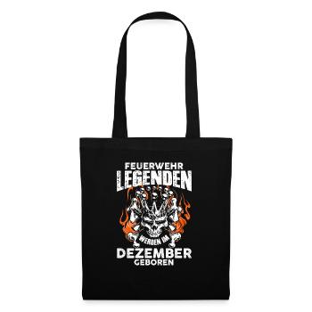 Feu de décembre - anniversaire - - légende - DE - Sac en tissu - noir - Devant