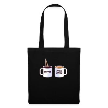 Kunst Künstler Kaffee Malen Bild Geschenk - Stoffbeutel - Schwarz - Vorne