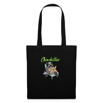Chinchillin chinchilla pet gift - Stoffbeutel - Schwarz - Vorne