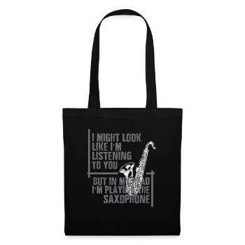 In my head the saxophone is playing - Tote Bag - black - Front
