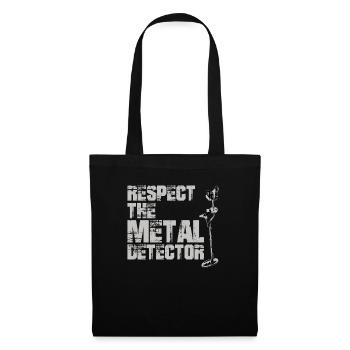 Respektieren Sie das Metalldetektor-T-Shirt beunruhigt - Stoffbeutel - Schwarz - Vorne