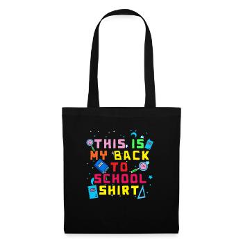 Ceci est mon retour à l'école chemise chemise cadeau - Sac en tissu - noir - Devant
