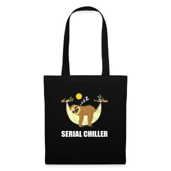 Dessin animé série refroidisseur série paresseuse - Sac en tissu - noir - Devant