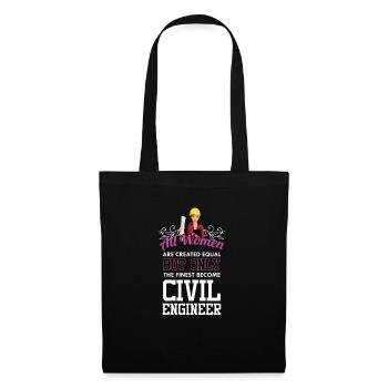 Only The Finest Become Civil Engineer - Tote Bag - black - Front