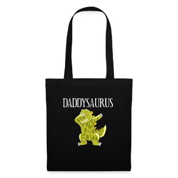 daddysaurus cool dinosaur t rex design maenner bio - Tote Bag - black - Front