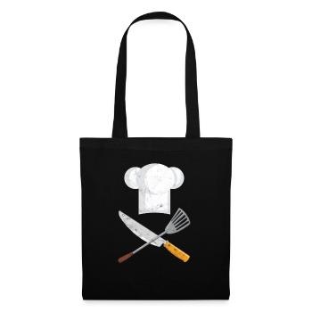 Chef Gift Chef Chef Hat Knife Frying Pan - Tote Bag - black - Front