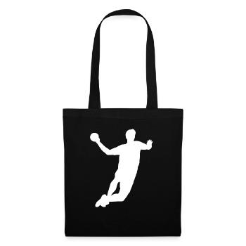 Handball silhouette white - Tote Bag - black - Front