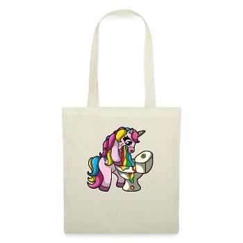 Licorne pukes cadeau arc-en-ciel licorne - Sac en tissu - nature - Devant