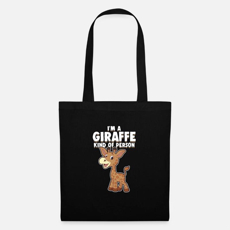 Giraffe - Stoffbeutel - Schwarz