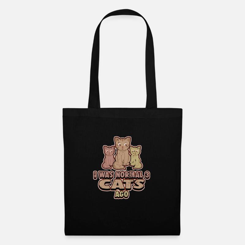 dame de chat - Sac en tissu - noir