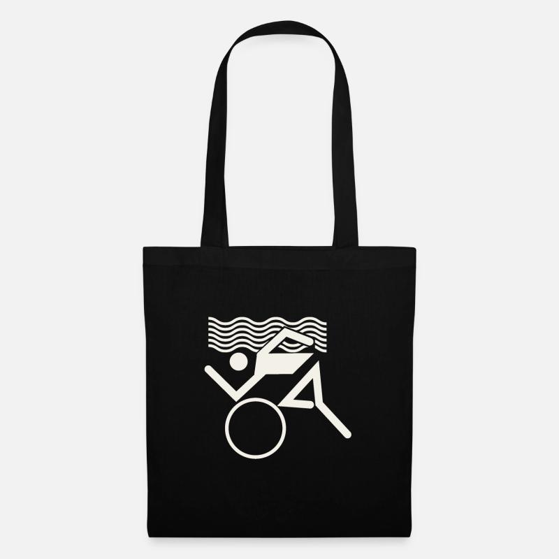 Swim Bike Run - Tote Bag - black