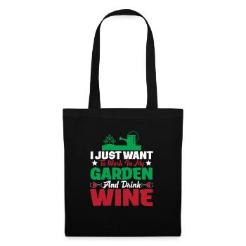 Garden and wine flowers gardening gardening plant - Tote Bag - black - Front
