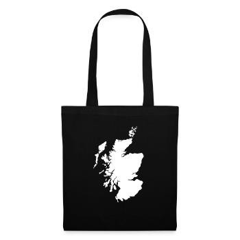 Carte de l'Écosse - Sac en tissu - noir - Devant