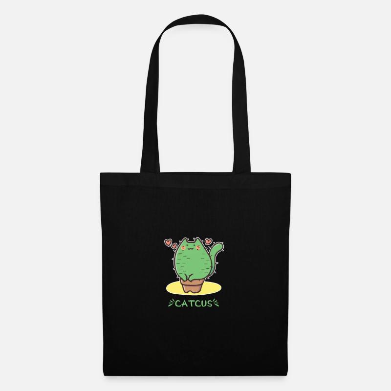Cactus cat - Tote Bag - black