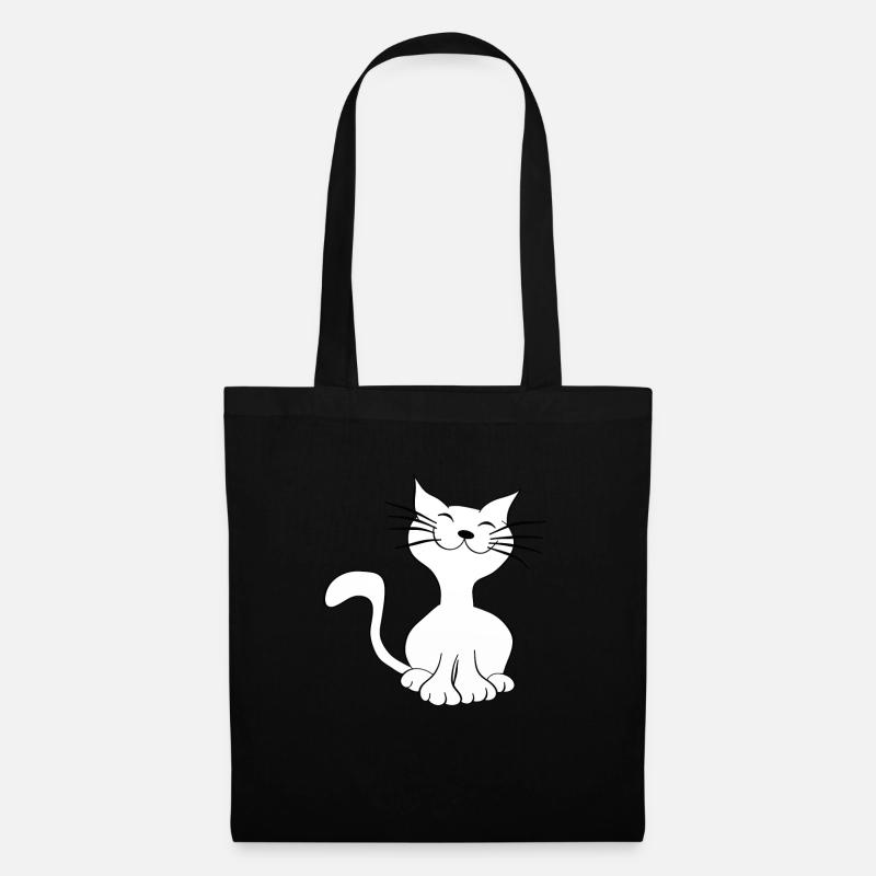 Katze - Stoffbeutel - Schwarz