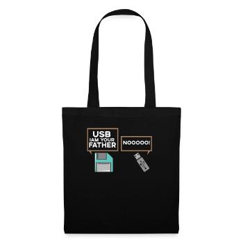 USB I am Your Father Nerd Computer IT Geek - Stoffbeutel - Schwarz - Vorne