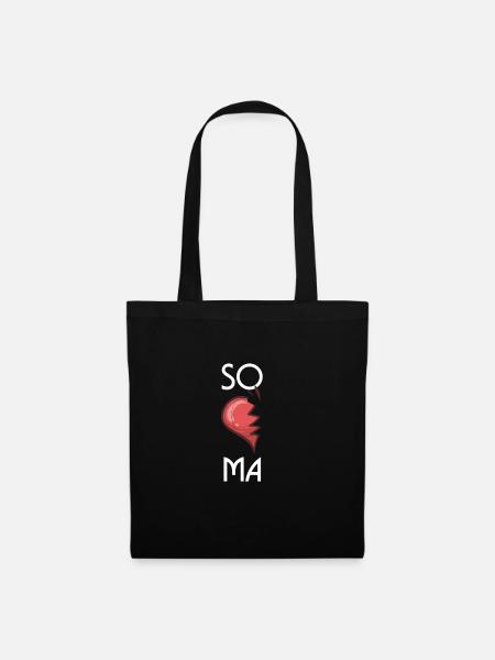SOMA Cute Soulmates Valentinstag 2020 Partner - Stoffbeutel - Schwarz
