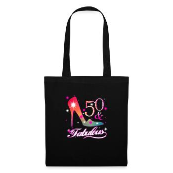 fabulous 50th birthday present - Tote Bag - black - Front
