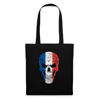 Crâne france - Sac en tissu - noir - Devant