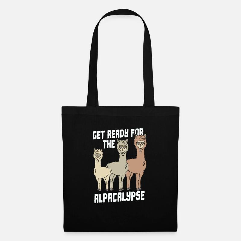 Alpaga Alpaga Préparez-vous à l'Alpacalypse - Sac en tissu - noir