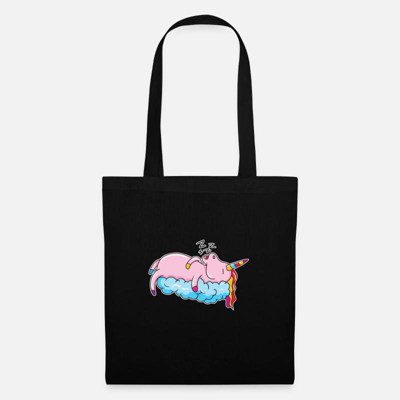 Einhorn nope - Stoffbeutel - Schwarz