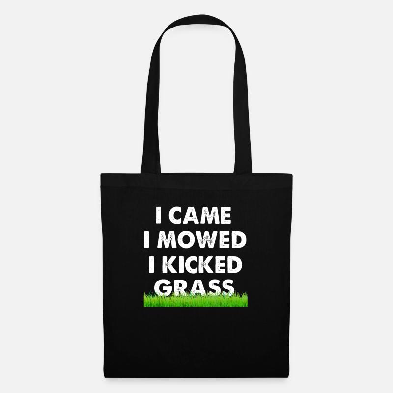 Ich kam ich gemäht ich trat Gras - Stoffbeutel - Schwarz