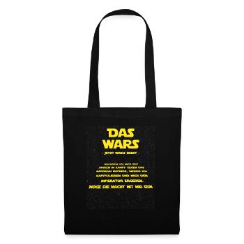 Das Wars jetzt wird ernst Junggesellen Motiv Stern - Stoffbeutel - Schwarz - Vorne