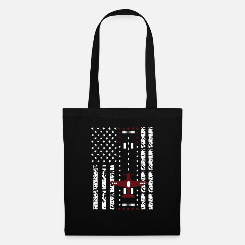 Runway plane - Tote Bag - black