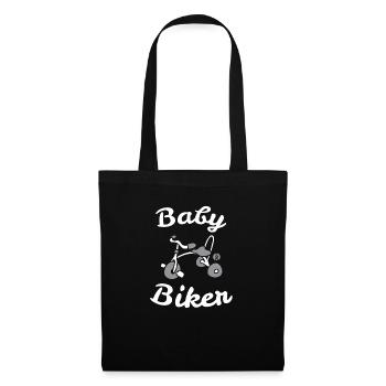 Baby Biker Tricycle Young Rocker Cool - Tote Bag - black - Front