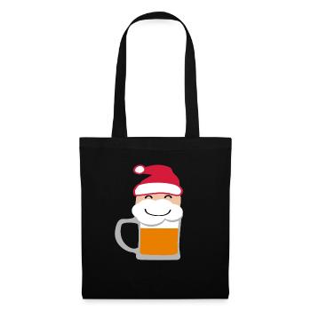 Weihnachtssbier - Stoffbeutel - Schwarz - Vorne
