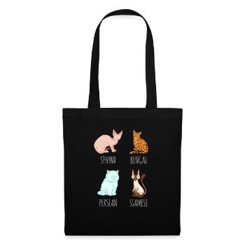 Cats T-shirt - Tote Bag - black - Front