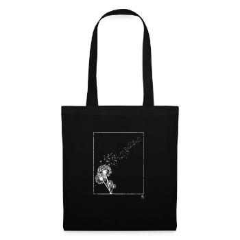 Minimale Löwenzahn Geschenk - Stoffbeutel - Schwarz - Vorne