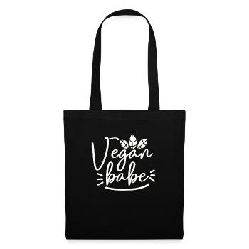 Vegan Babe cool végétarien santé relax - Sac en tissu - noir - Devant