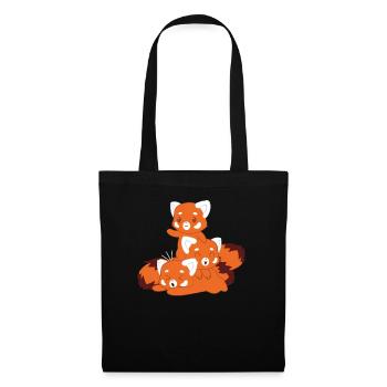 Little Panda - Red Panda - Family - Gift - Tote Bag - black - Front