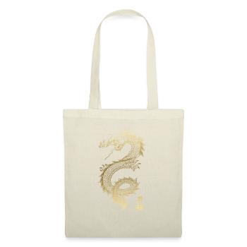 Cool Dragon d'or chinois - Sac en tissu - nature - Devant