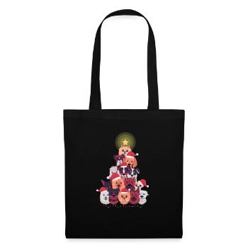 Dogs Christmas dog Christmas tree - Tote Bag - black - Front