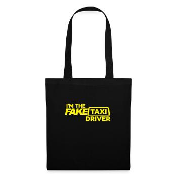 Je suis le cadeau de guidon de chauffeur de taxi factice - Sac en tissu - noir - Devant