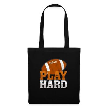 Play Hard! Play American Football Gift Sports - Tote Bag - black - Front