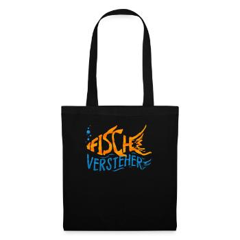 Fische Aquarium Aquaristik Aquarianer Geschenk - Stoffbeutel - Schwarz - Vorne