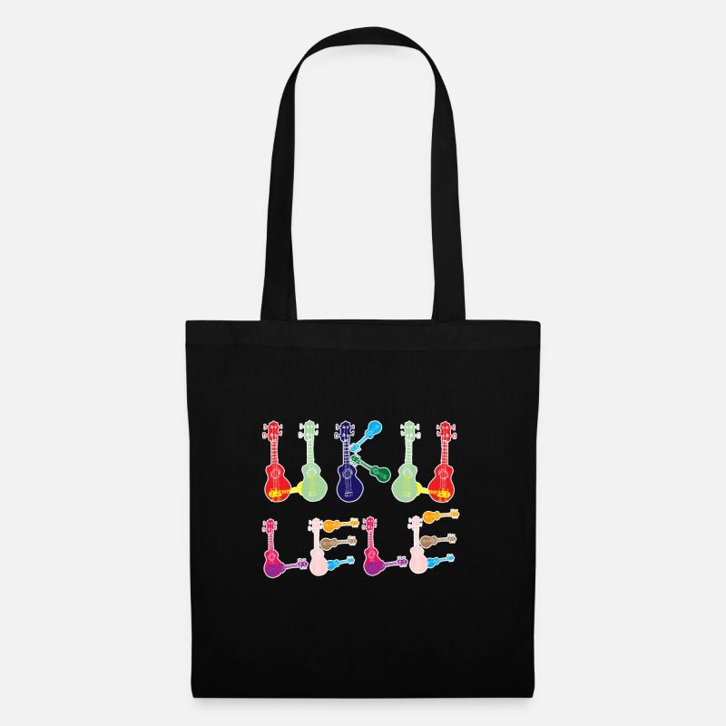 Rainbow ukuleles - Tote Bag - black