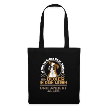 Boxer Heart Dog Poetry Saying Gassi Gift - Tote Bag - black - Front