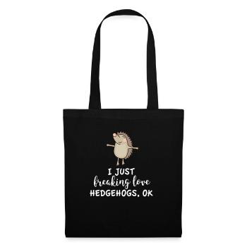 Hedgehog funny saying gift animal hedgehog love - Tote Bag - black - Front