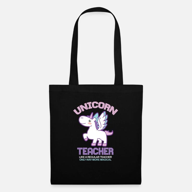Unicorn Teacher - Stoffbeutel - Schwarz