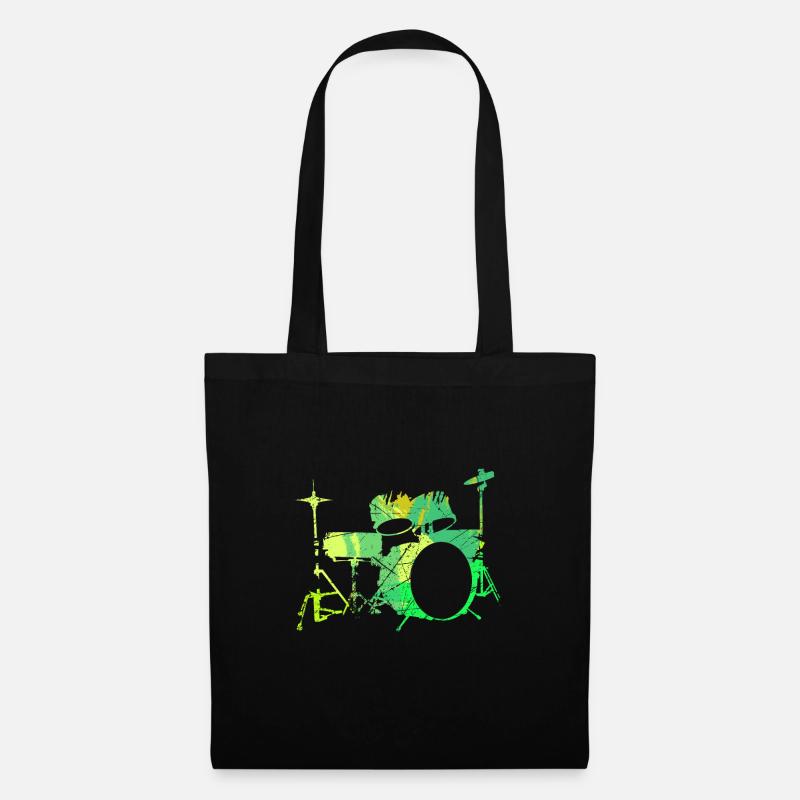 Schlagzeug Geschenk Schlagzeugspieler Percussion - Stoffbeutel - Schwarz