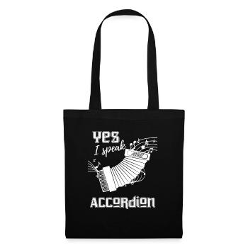 Akkordeon - Akkordeonist - Ziehharmonika - Noten - Stoffbeutel - Schwarz - Vorne