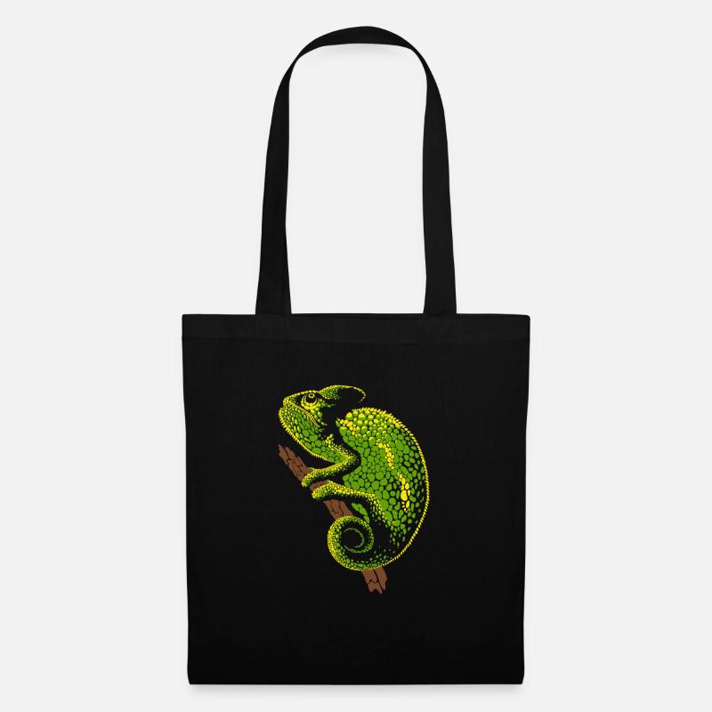 Chameleon Reptile - Tote Bag - black