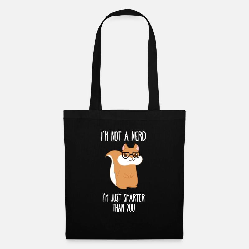 Squirrel - Intelligent - Squirrel - Smart - Tote Bag - black
