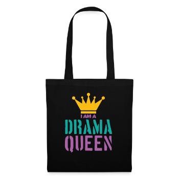 Drama Queen disant - Sac en tissu - noir - Devant