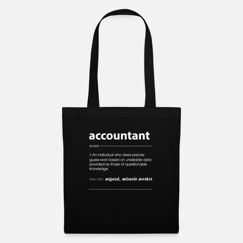 Accountant Funny Job Definition Gift - Stoffbeutel - Schwarz